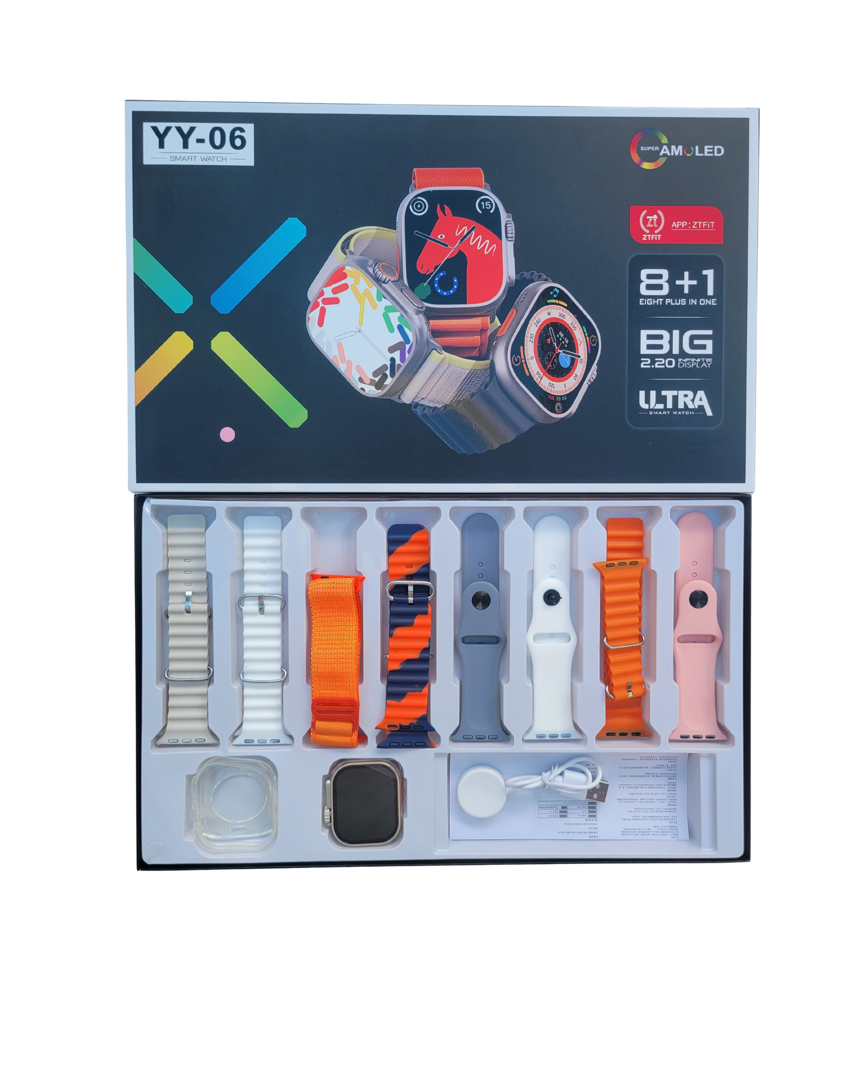 Smartwatch YY-06 ULTRA - Set de 8+1 Correas
